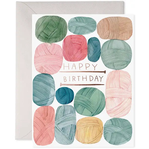 E Frances Greeting Card - Knit Birthday