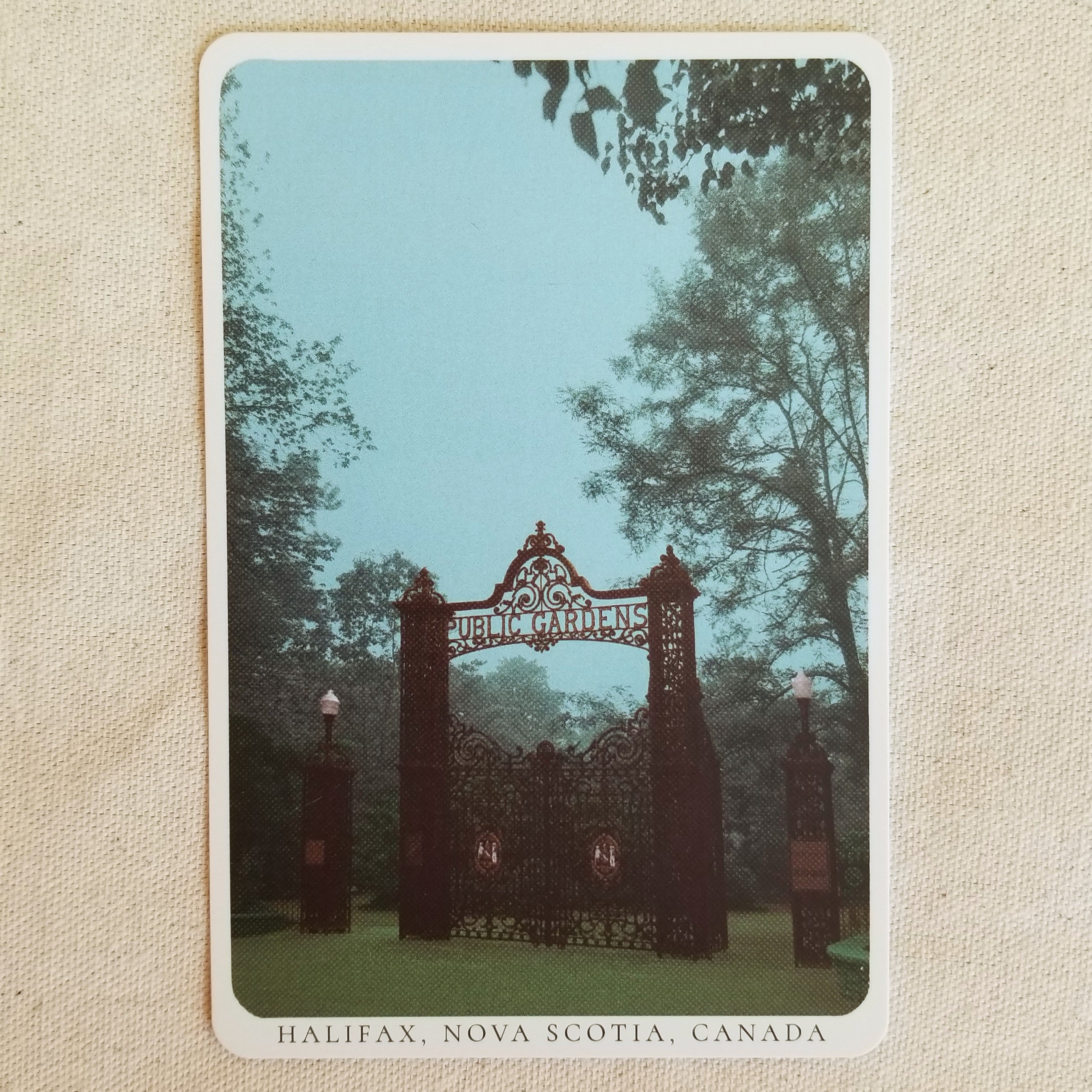 Tabipie Postcard - Halifax Public Gardens, Gate