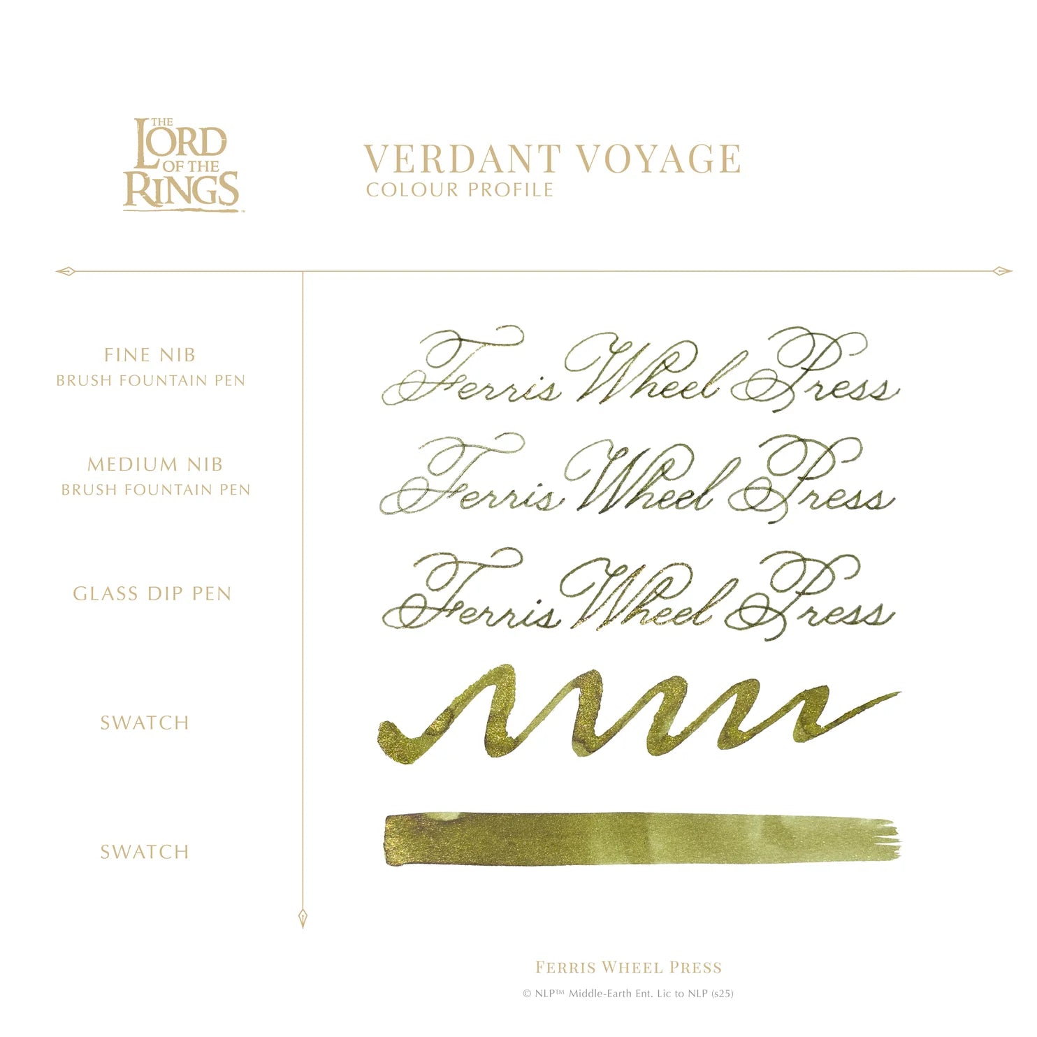 Ferris Wheel Press Bottled Ink - LOTR Verdant Voyage 28ml