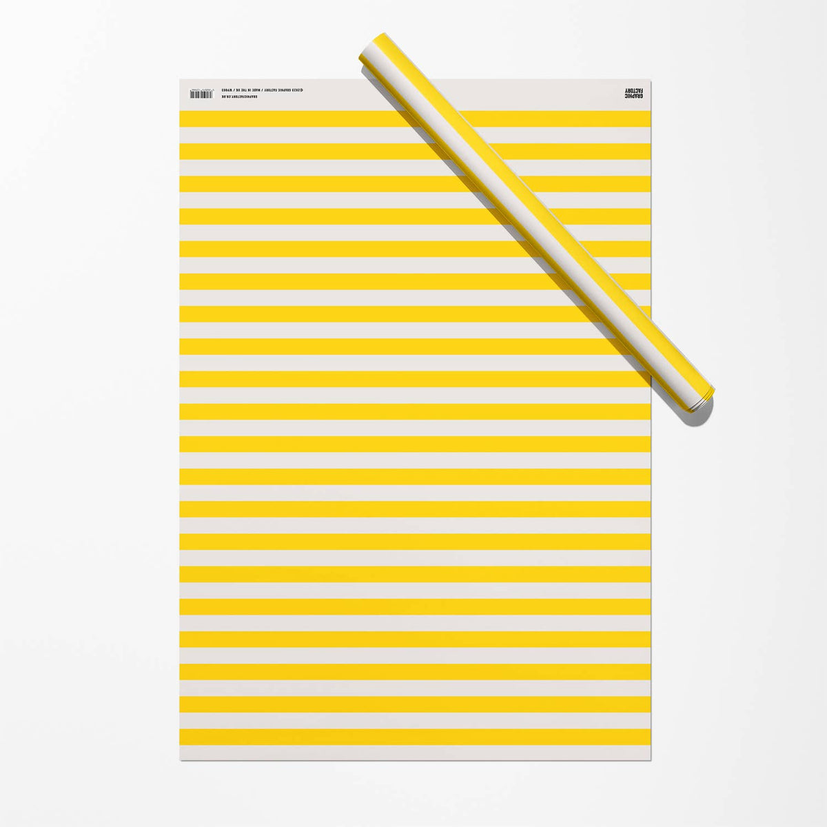 Wrapping Sheet - Yellow stripe – Duly Noted Stationery