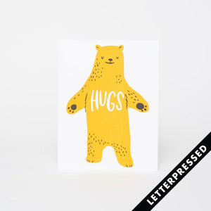 Egg Press Greeting Card - Bear Hug