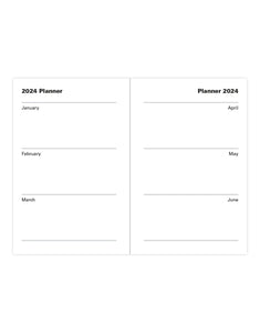 Letts 2024 Mini Planner - Burgundy