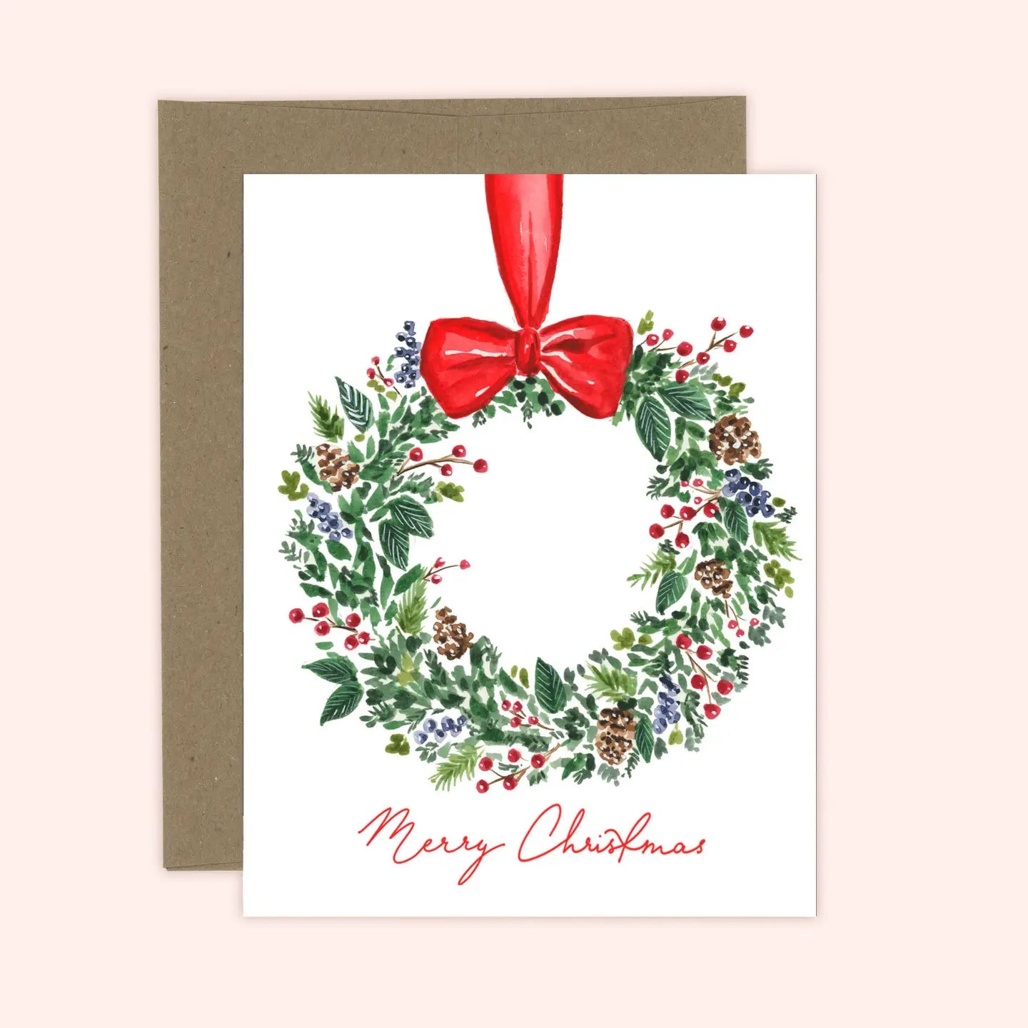 Greeting Card - Christmas Berry Wreath