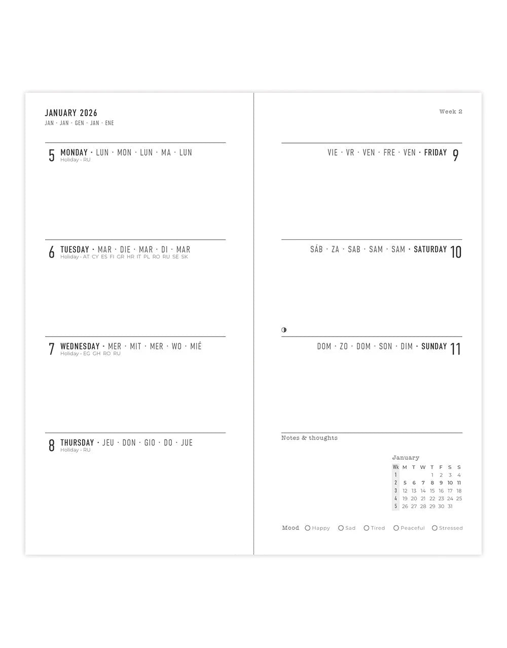 2026 Slim Woodland Planner - Purple