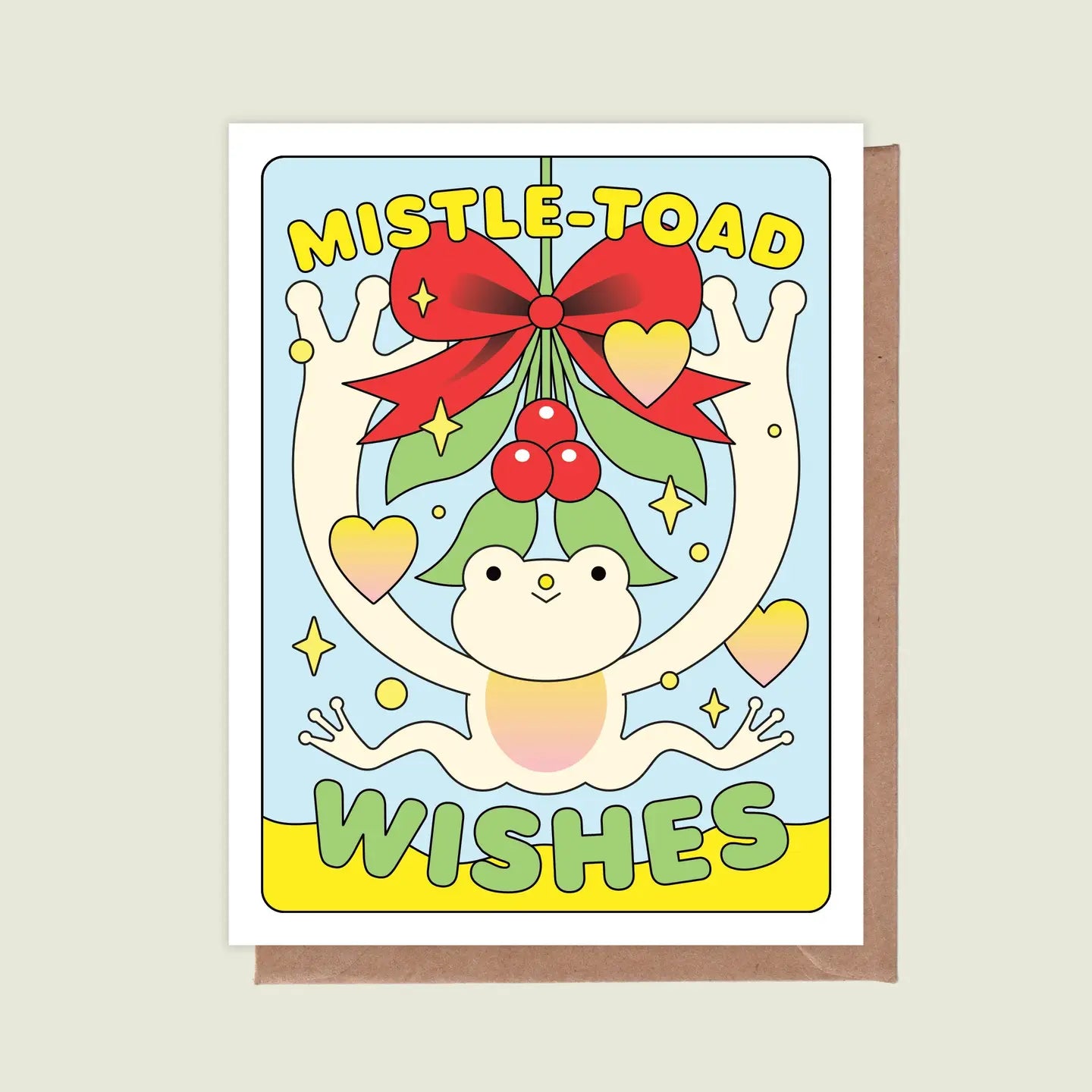 Épée Lapin Studio Greeting Card - Mistle-Toad Wishes