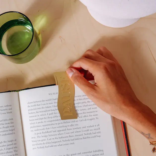 Brass Bookmark - Pause – Duly Noted Stationery