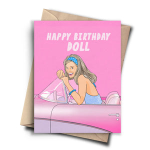 Greeting Card - Happy Birthday Doll