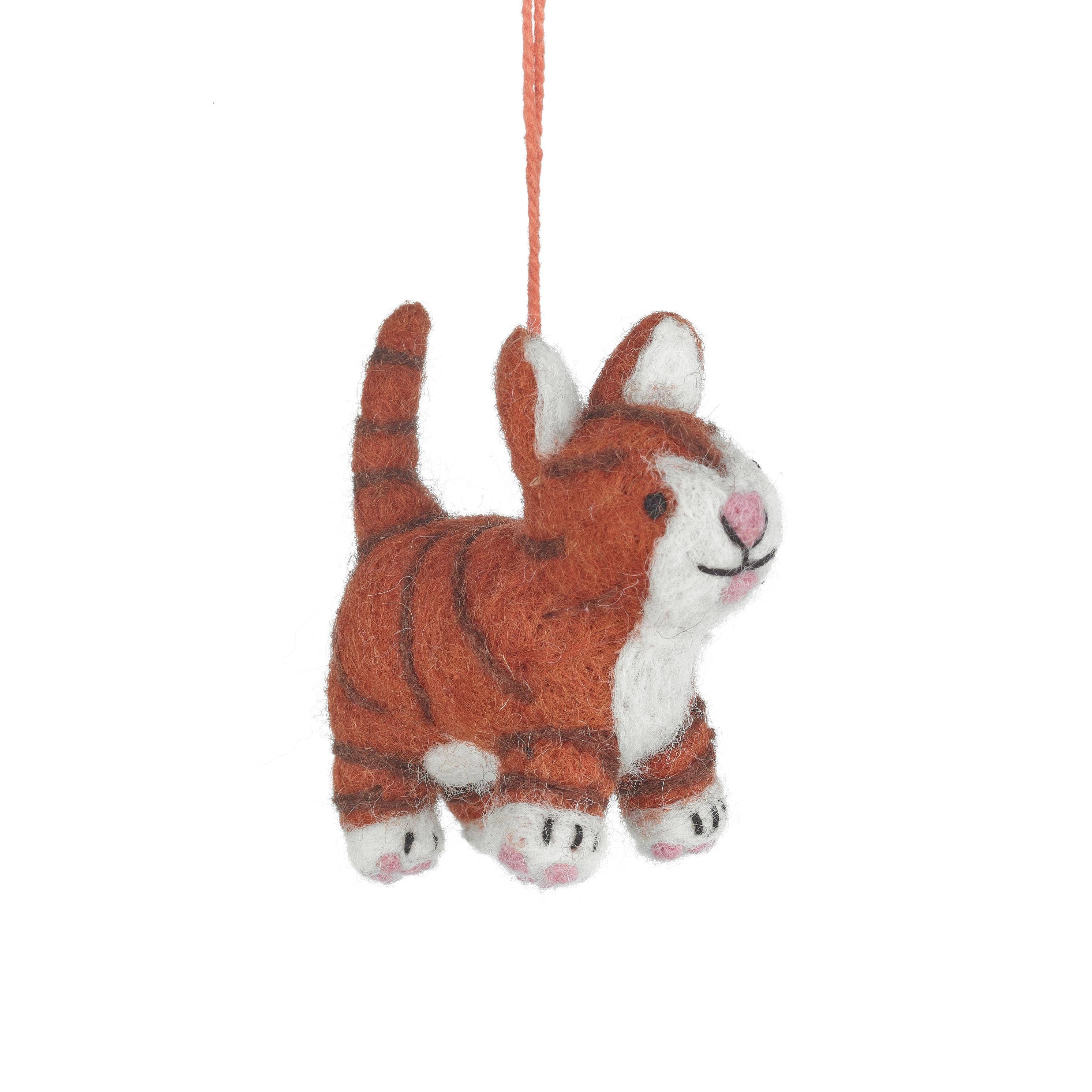 Handmade Felt Ornament - Colin the Cat