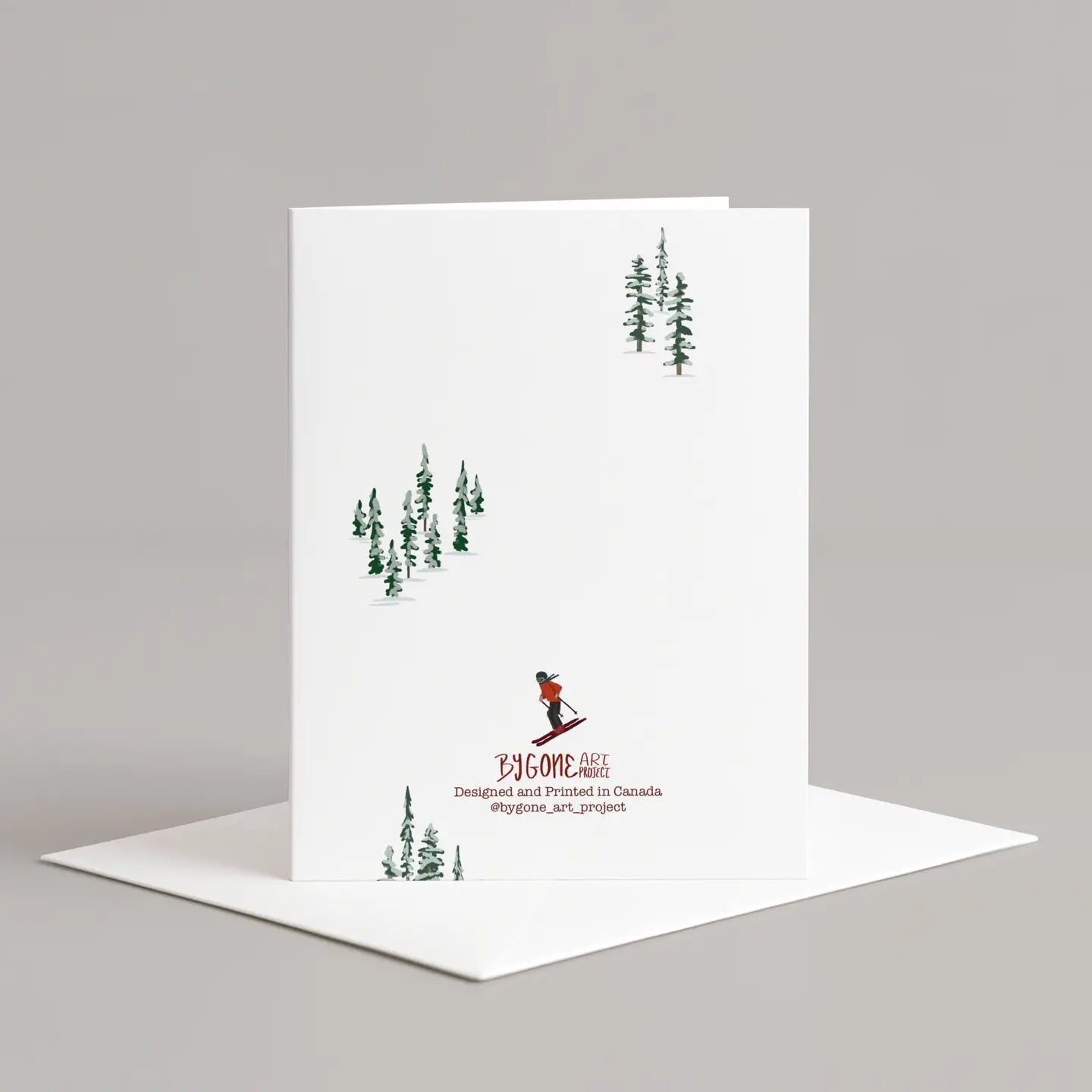 Bygone Art Project Greeting Card - Merry Ski Season