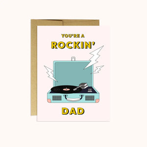 Party Mountain Greeting Card - Rockin' Dad