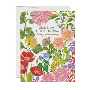 Red Cap Cards Greeting Card - Our Love Only Grows