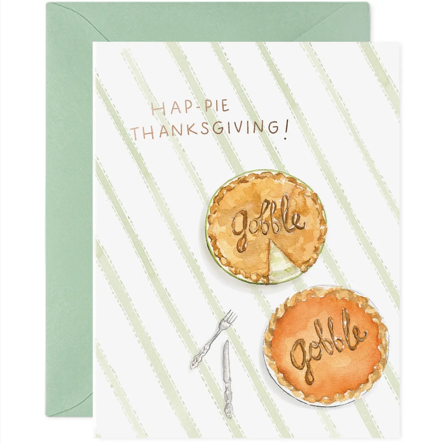 E Frances Greeting Card - Thanksgiving Pie