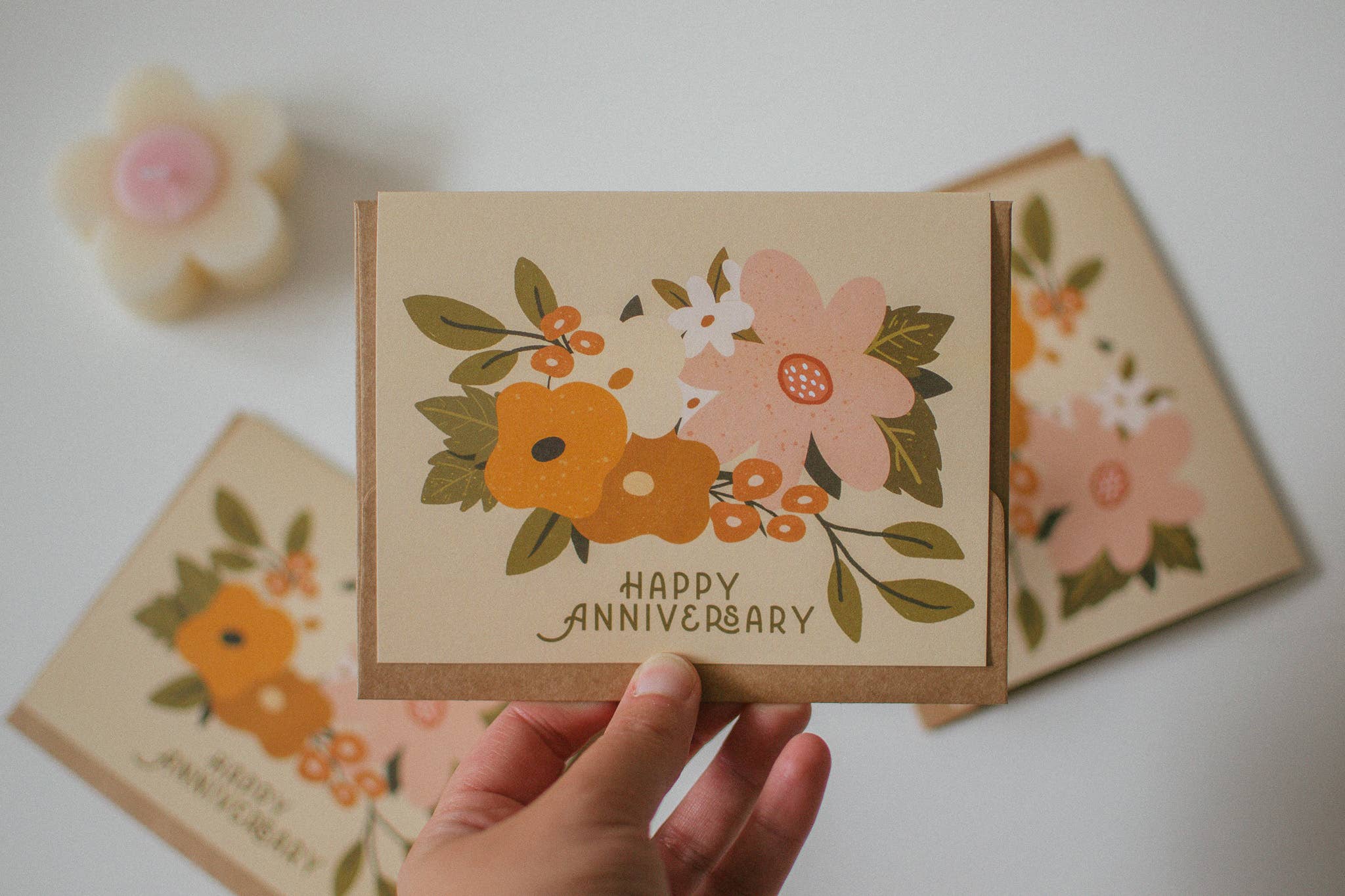 Greeting Card - Happy Anniversary Boho Floral