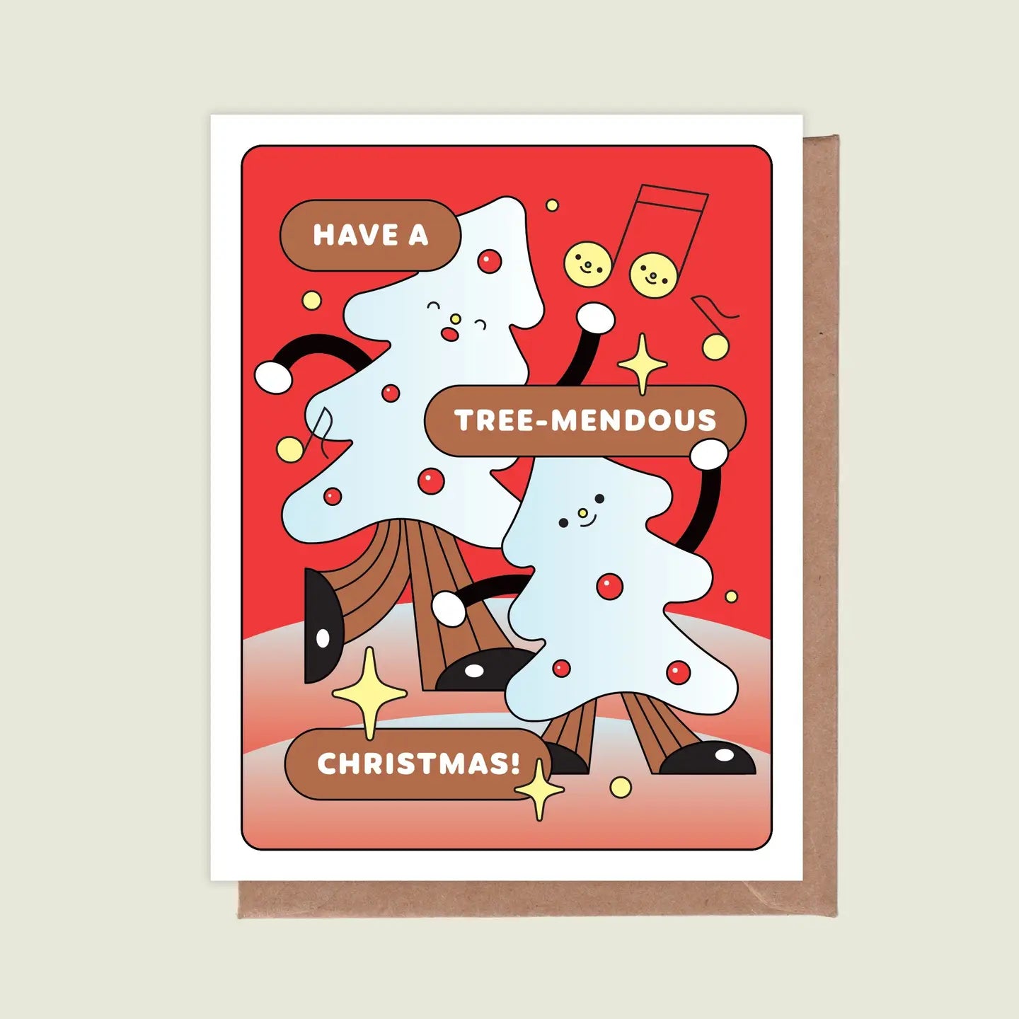 Épée Lapin Studio Greeting Card - Tree-Mendous Christmas