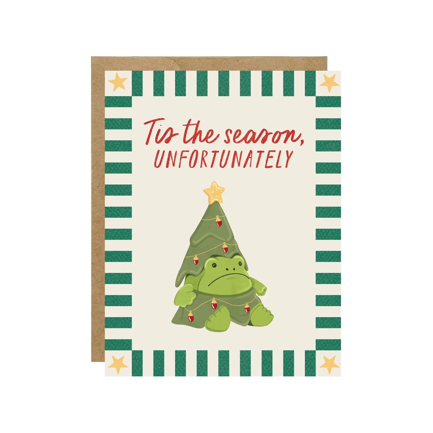 Greeting Card - 'Tis The Season Grumpy Frog Jelly