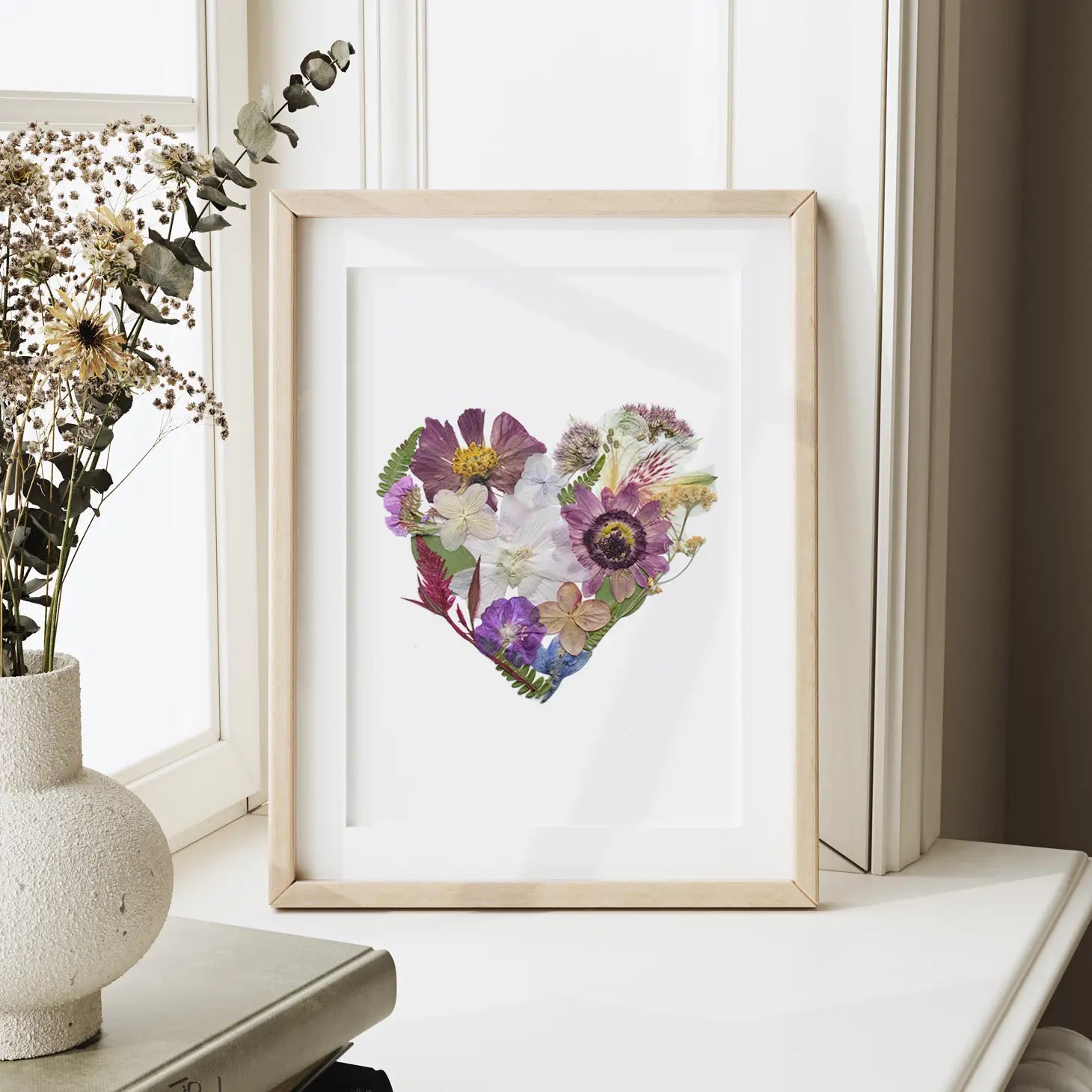 Seek & Bloom Art Print - Heart Pressed Flowers