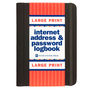 Small Address & Password Logbook - Large Print