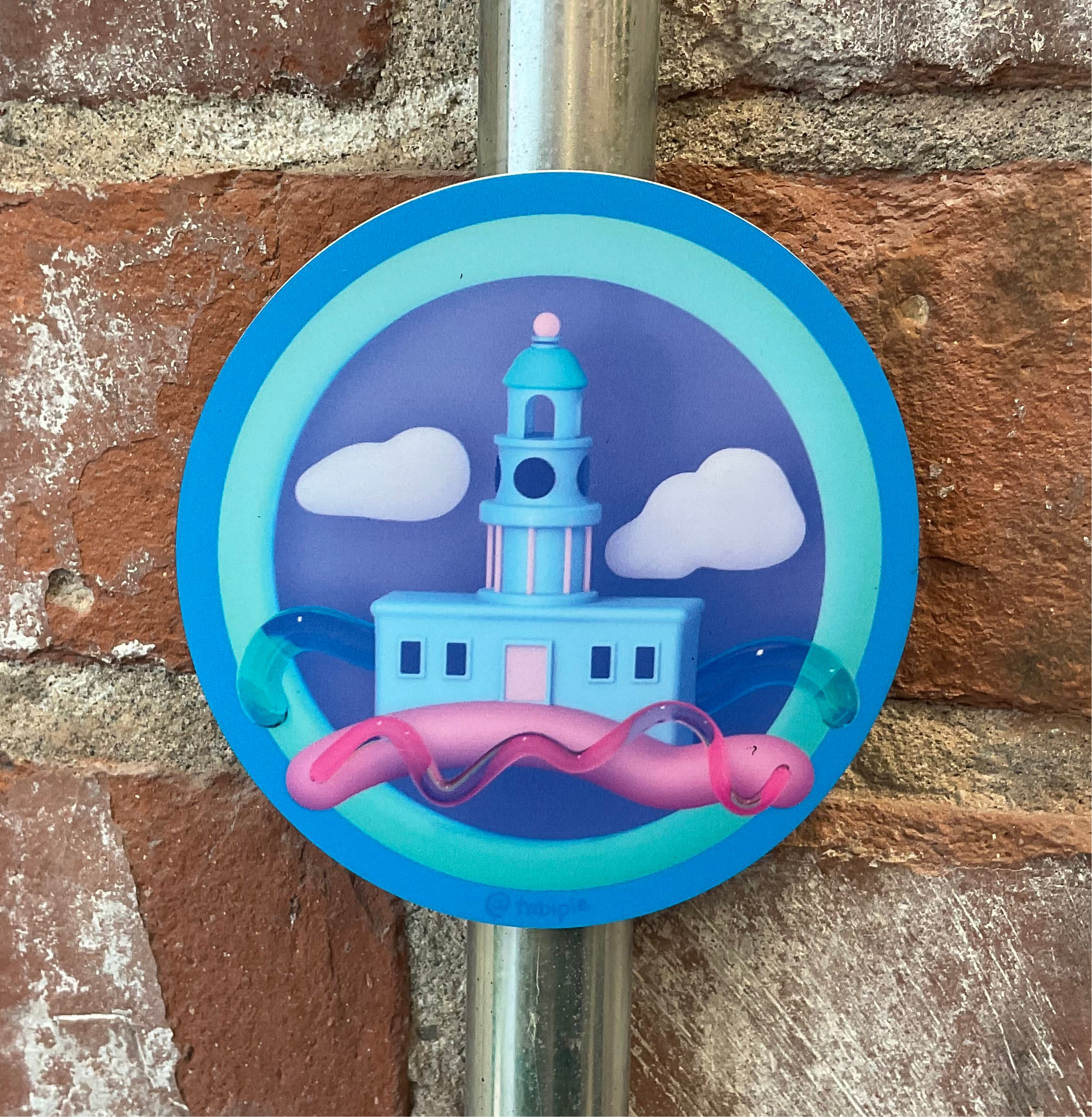 Tabipie Magnet - Vaporwave Clock Tower