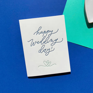 Ink Meets Paper Greeting Card - Happy Wedding Day Script