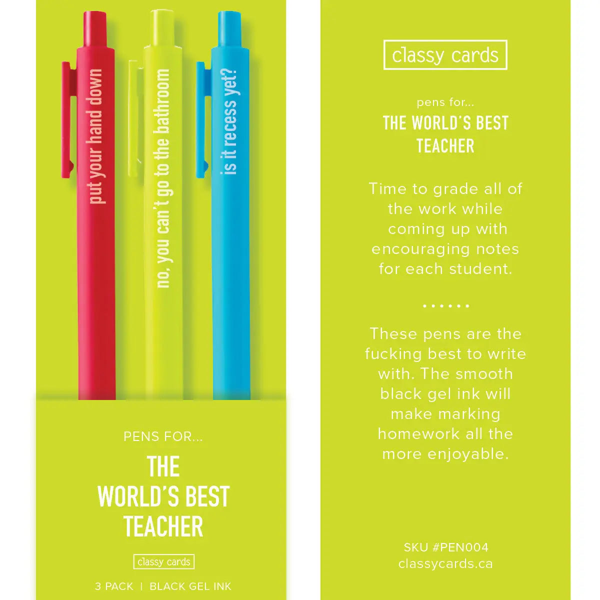 Pen Set - World's Best Teacher