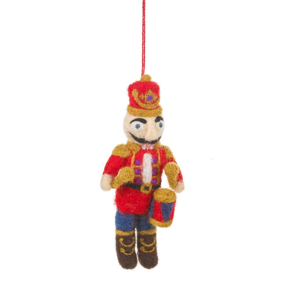 Handmade Felt Ornament - Nutcracker Ned
