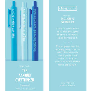 Overthinking Pens Pen Set - Anxious Overthinker – Duly Noted Stationery