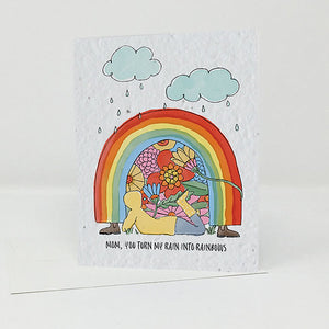 Jill + Jack Plantable Greeting Card - Rain To Rainbows Mom
