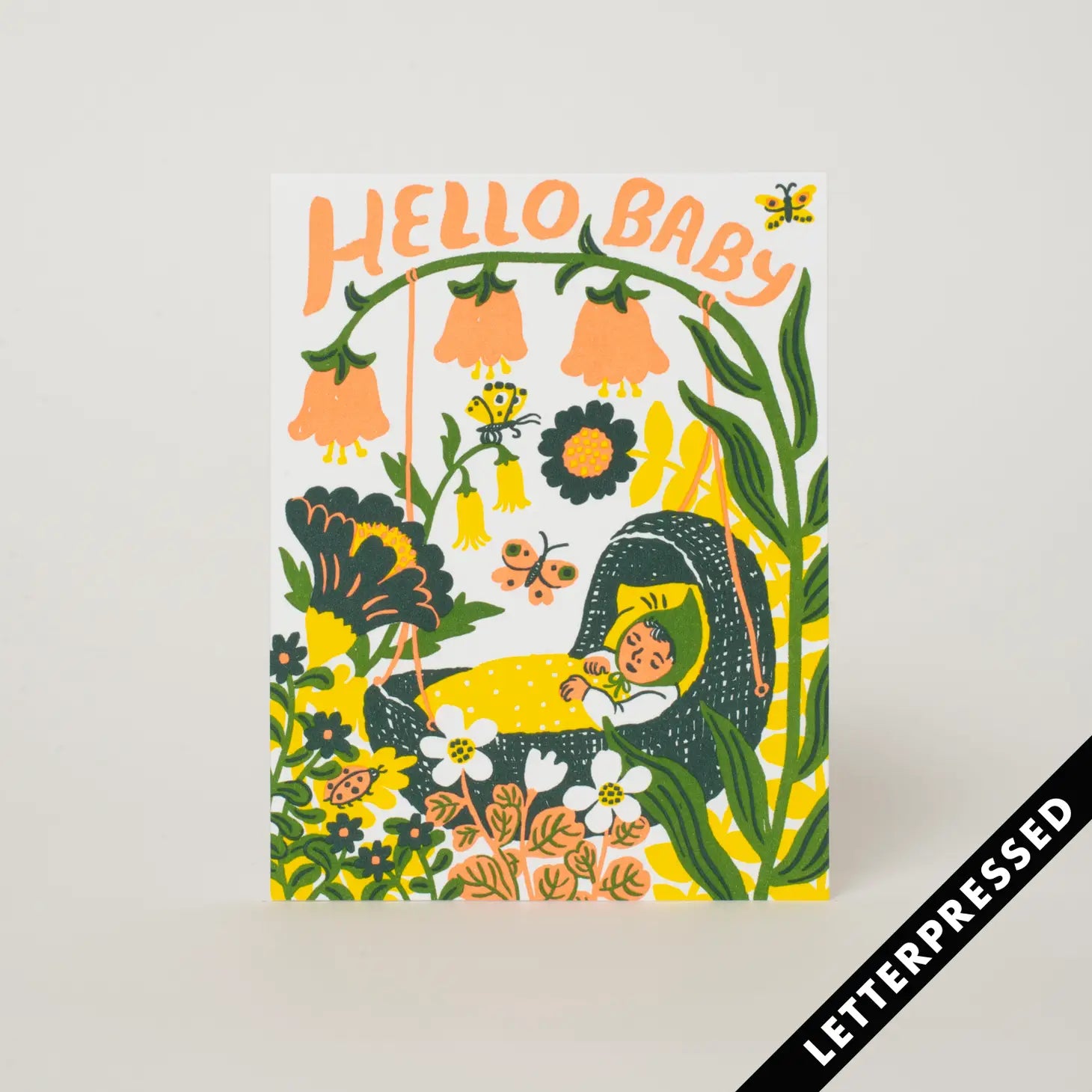 Egg Press Greeting Card - Hello Baby