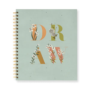 Spiral Notebook - Draw Floral Sketchbook