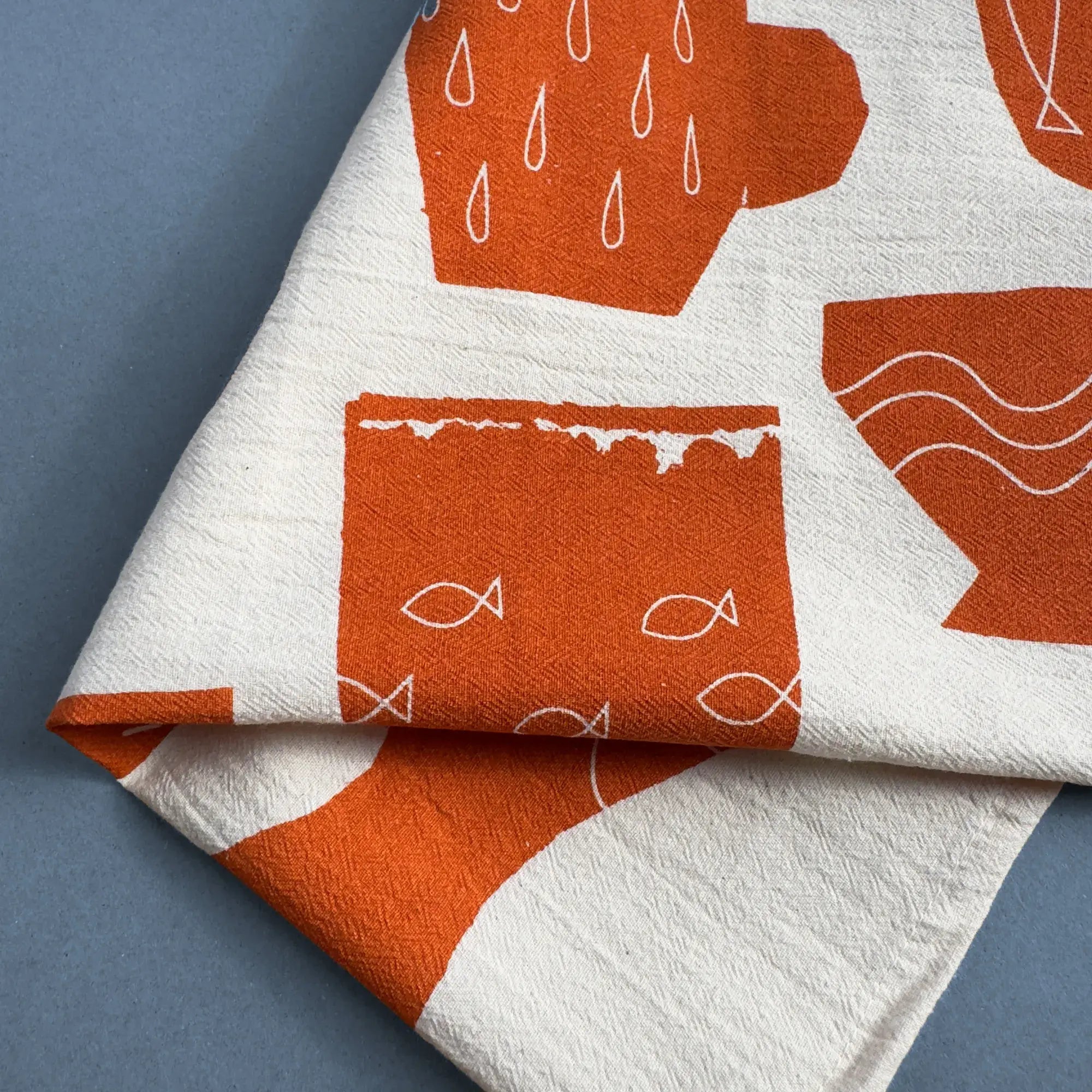 Tea Towel - Seaside Dishes