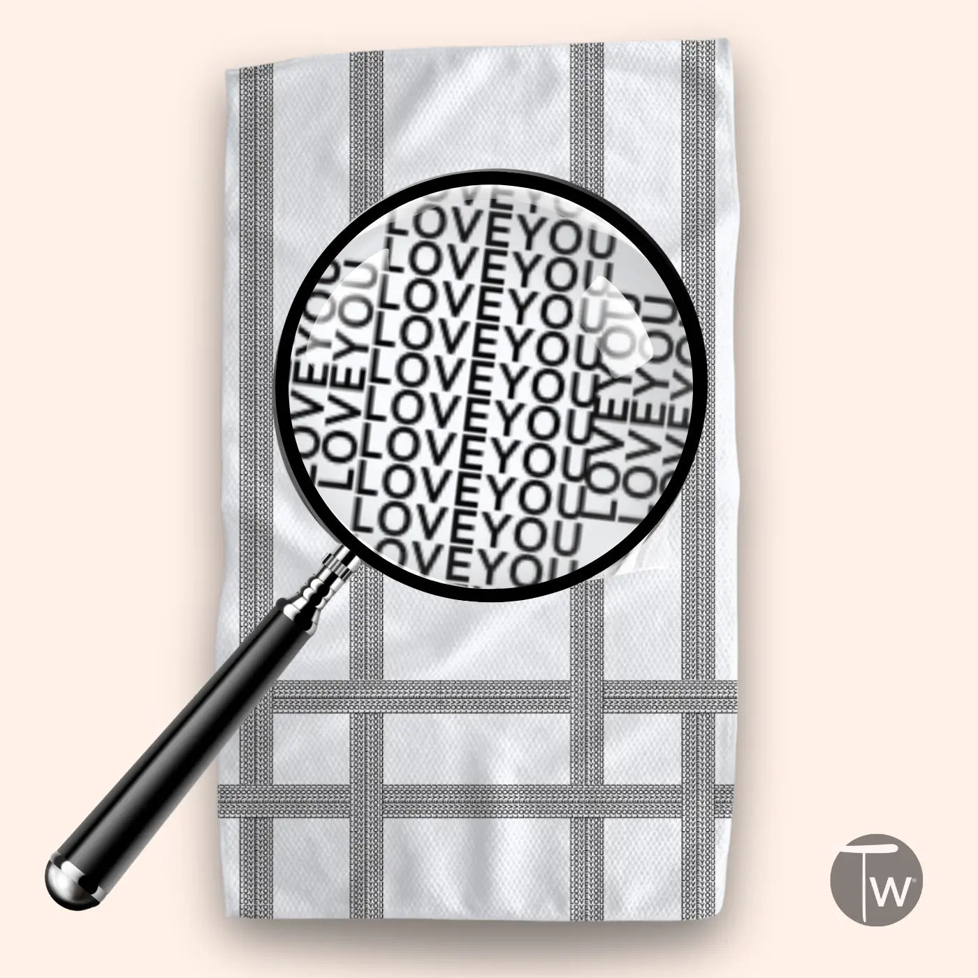 Twisted Wares Tea Towel - Love You Illusion