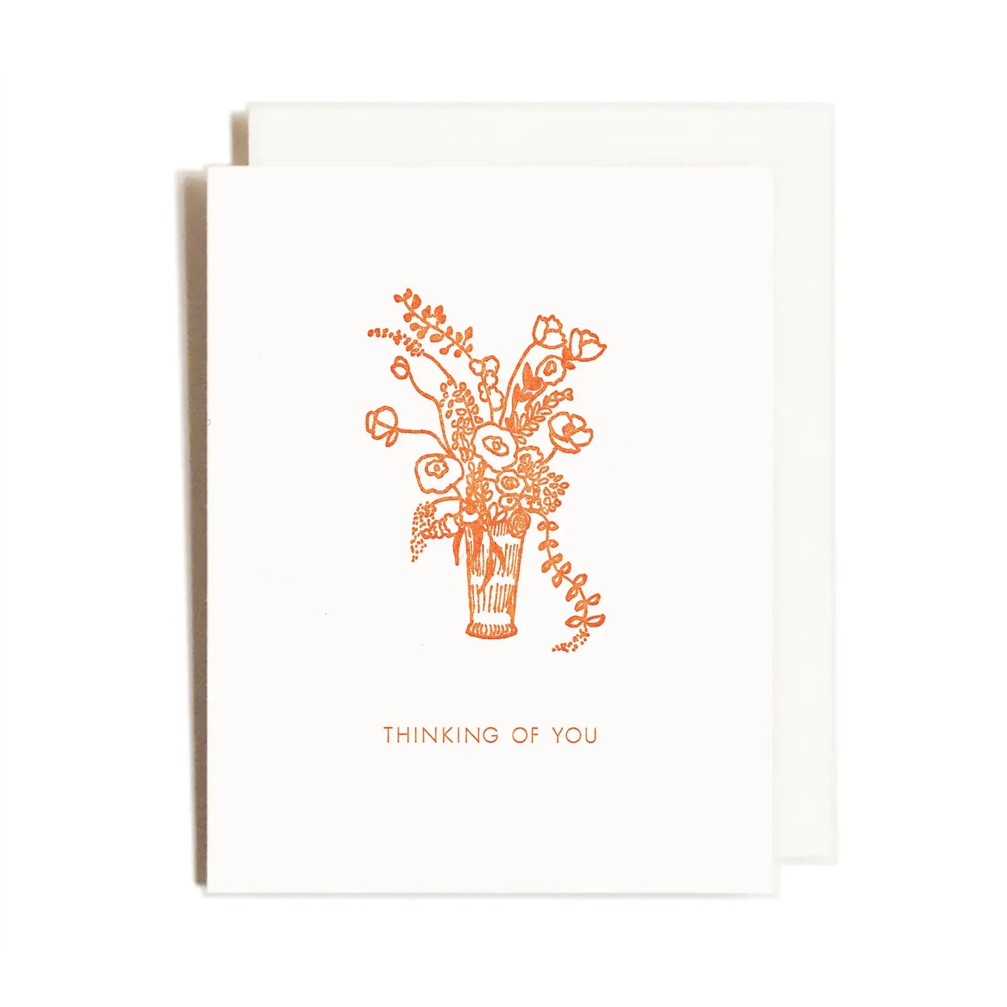 Homework Letterpress Studio Greeting Card - Thinking Of You Bouquet