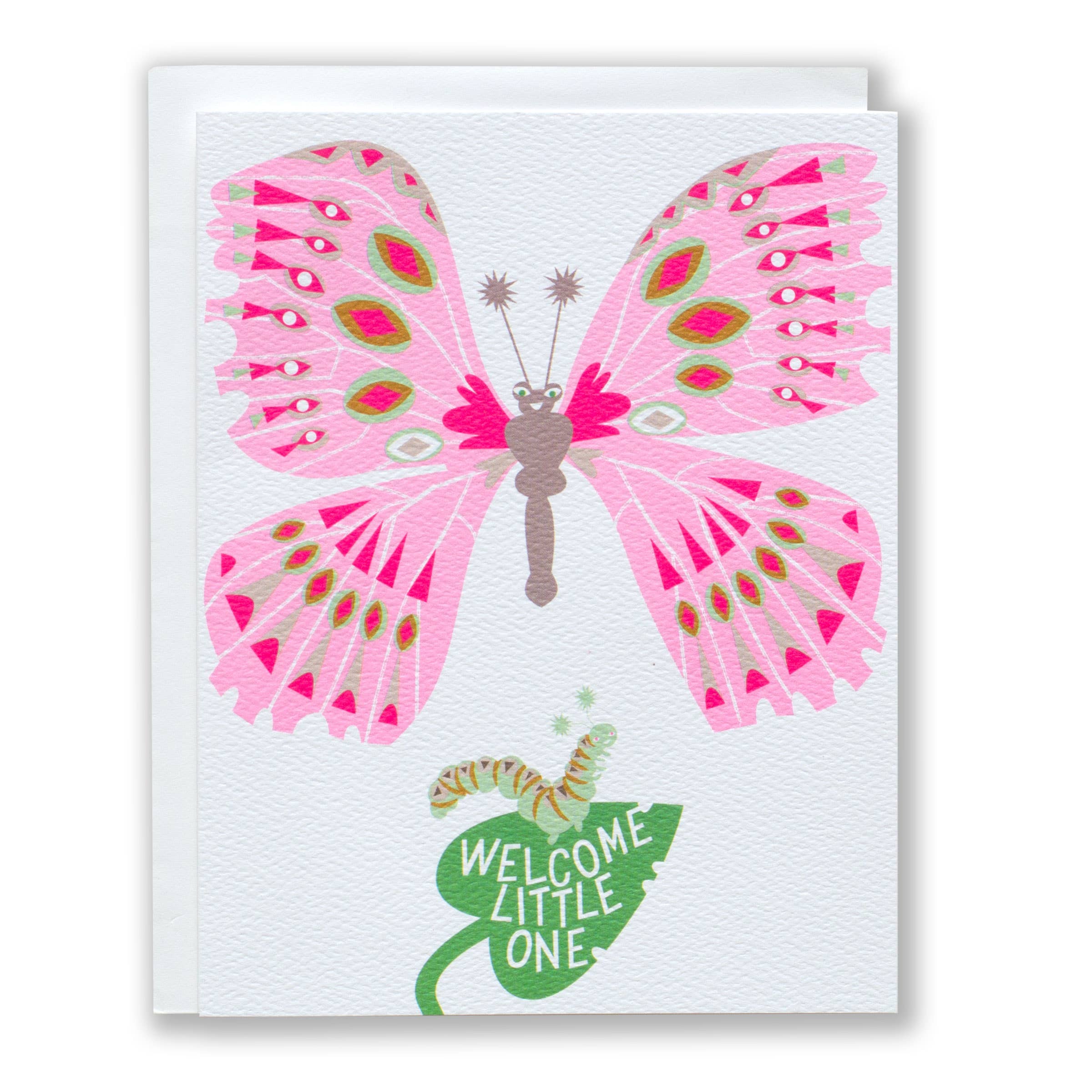 Greeting Card - Caterpillar Butterfly