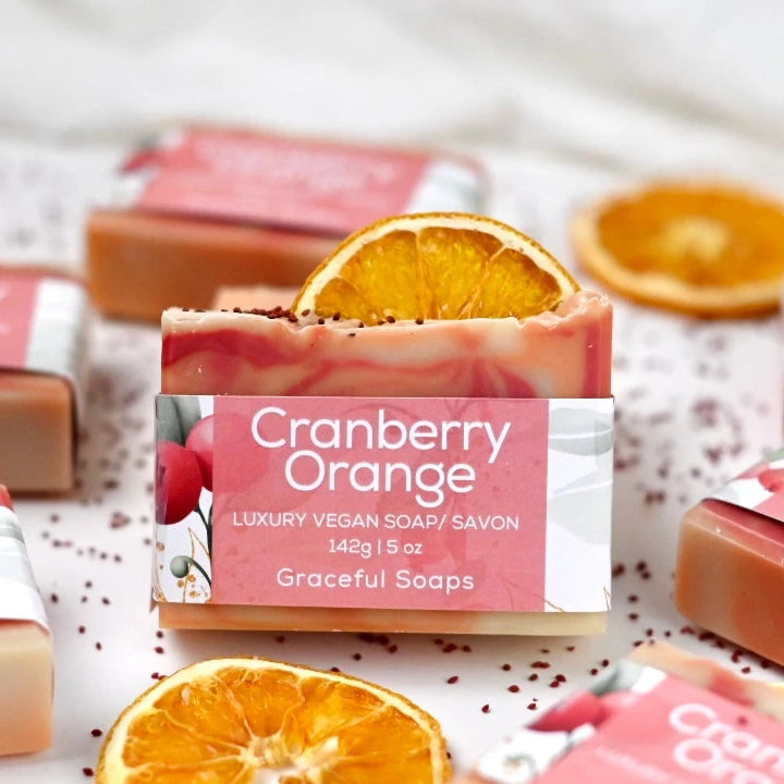 Graceful Soaps Bar Soap - Cranberry Orange