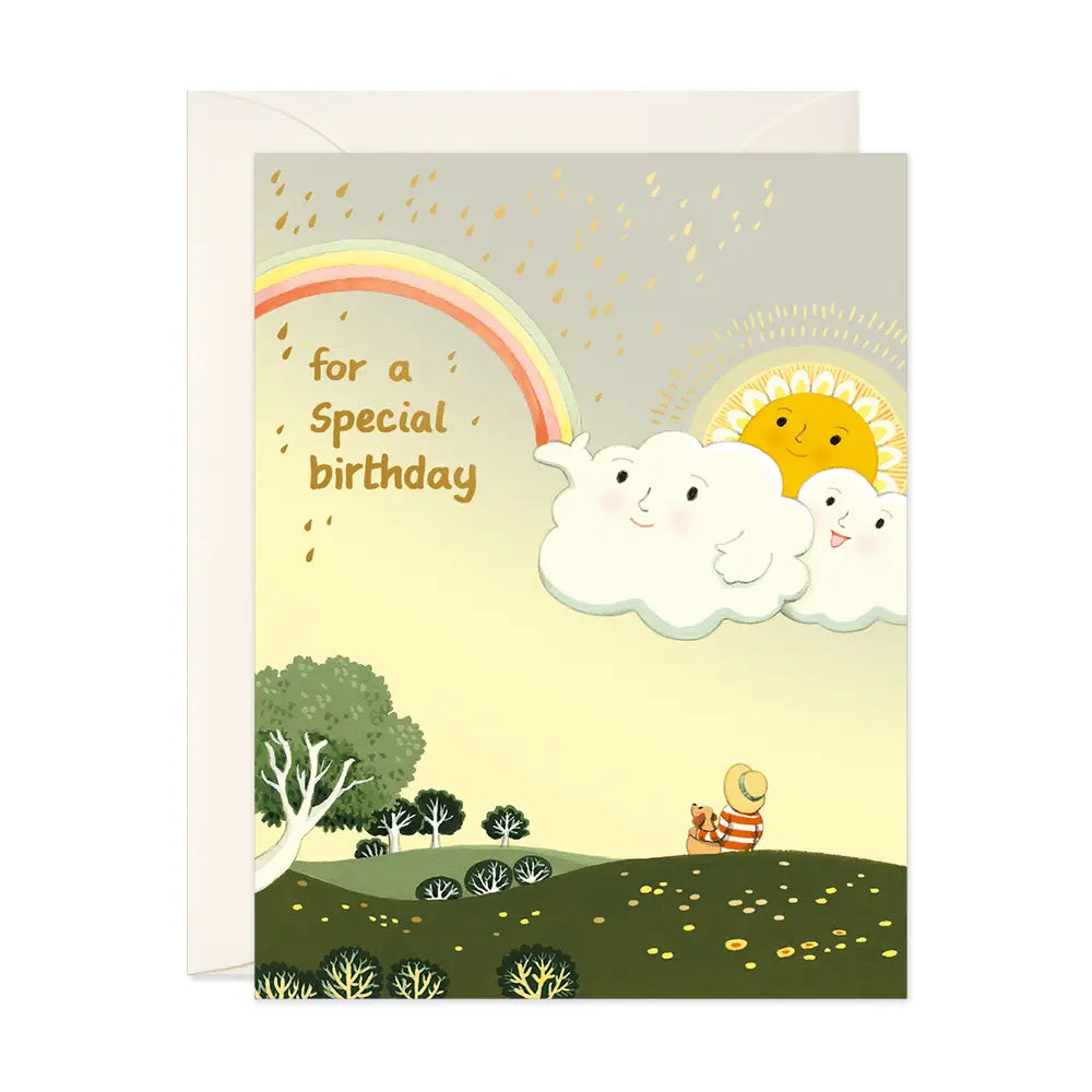 JooJoo Paper Greeting Card - Joyful Sky Birthday