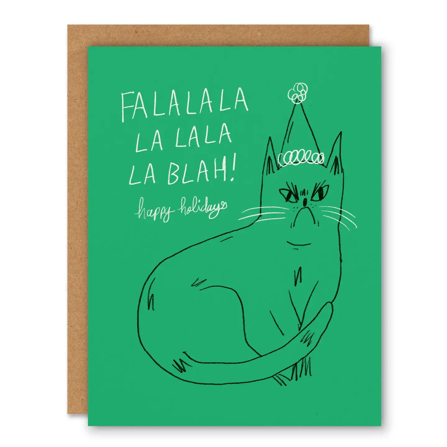 Badger & Burke Greeting Card - Fa La La Blah Snitty Kitty