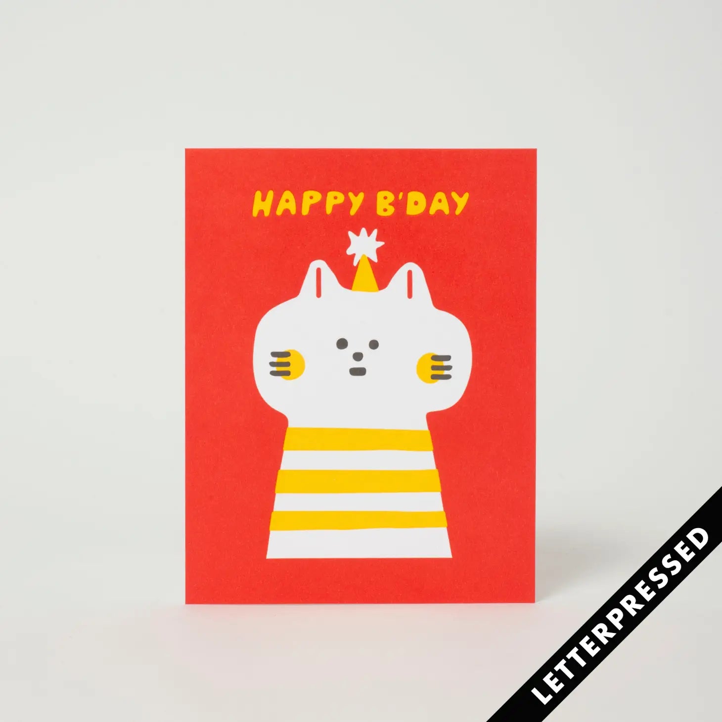 Egg Press Greeting Card - Birthday Kitty