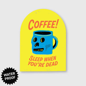 Sticker - Coffee Tombstone