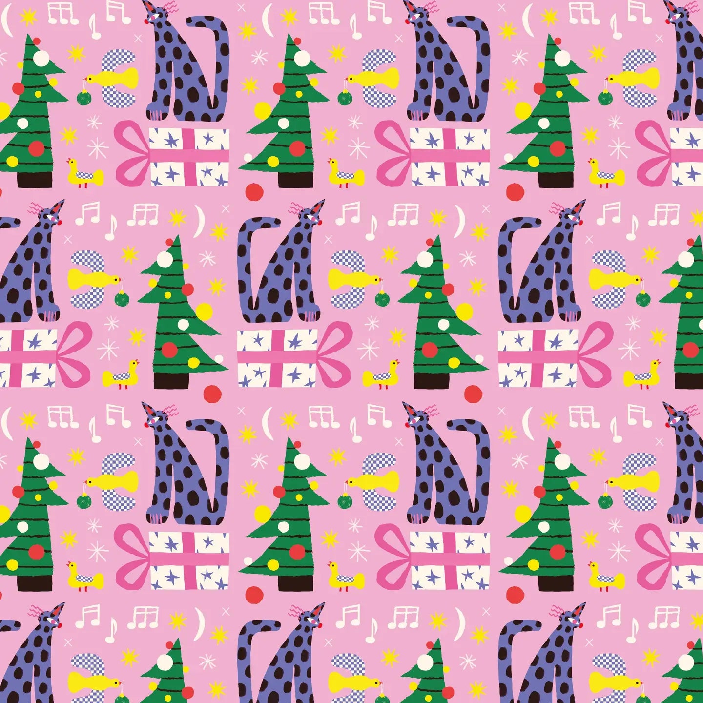 Wrapping Sheet - Christmas Cat