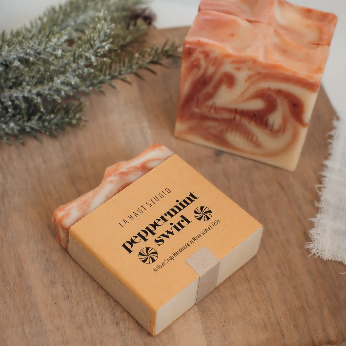 La Haut Studio Bar Soap - Peppermint Swirl