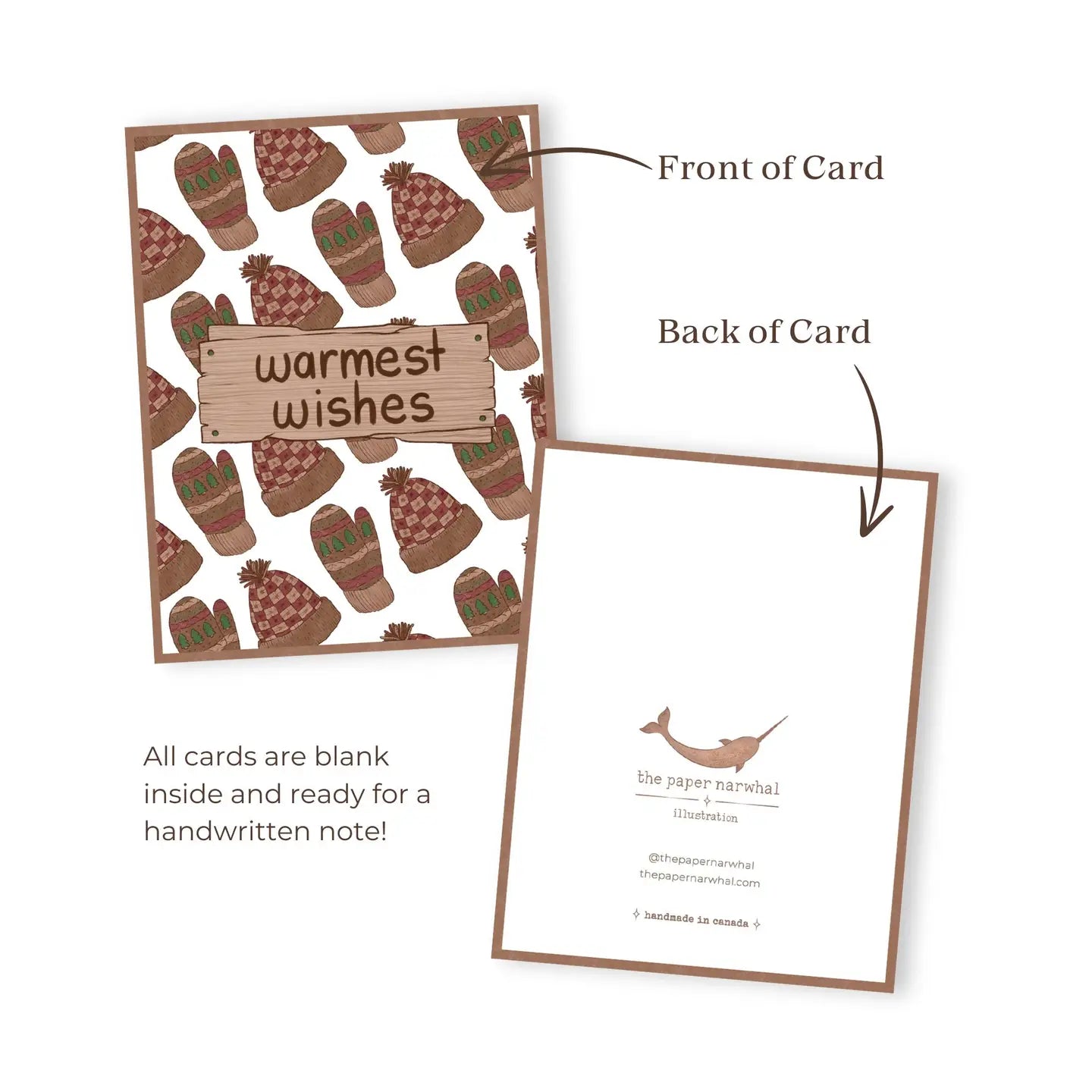 The Paper Narwhal Greeting Card - Warmest Wishes