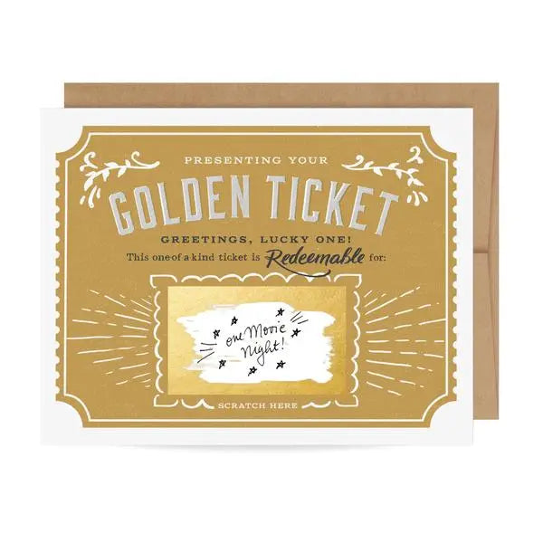 Inkings Papery Greeting Card - Scratch Off Golden Ticket