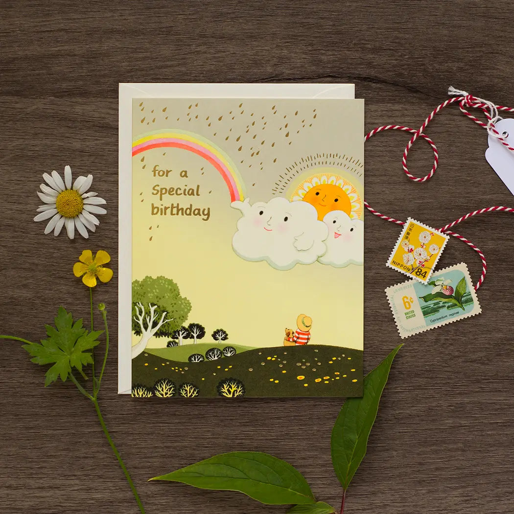 JooJoo Paper Greeting Card - Joyful Sky Birthday