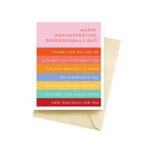 Seltzer Goods Greeting Card - Admin Stripes