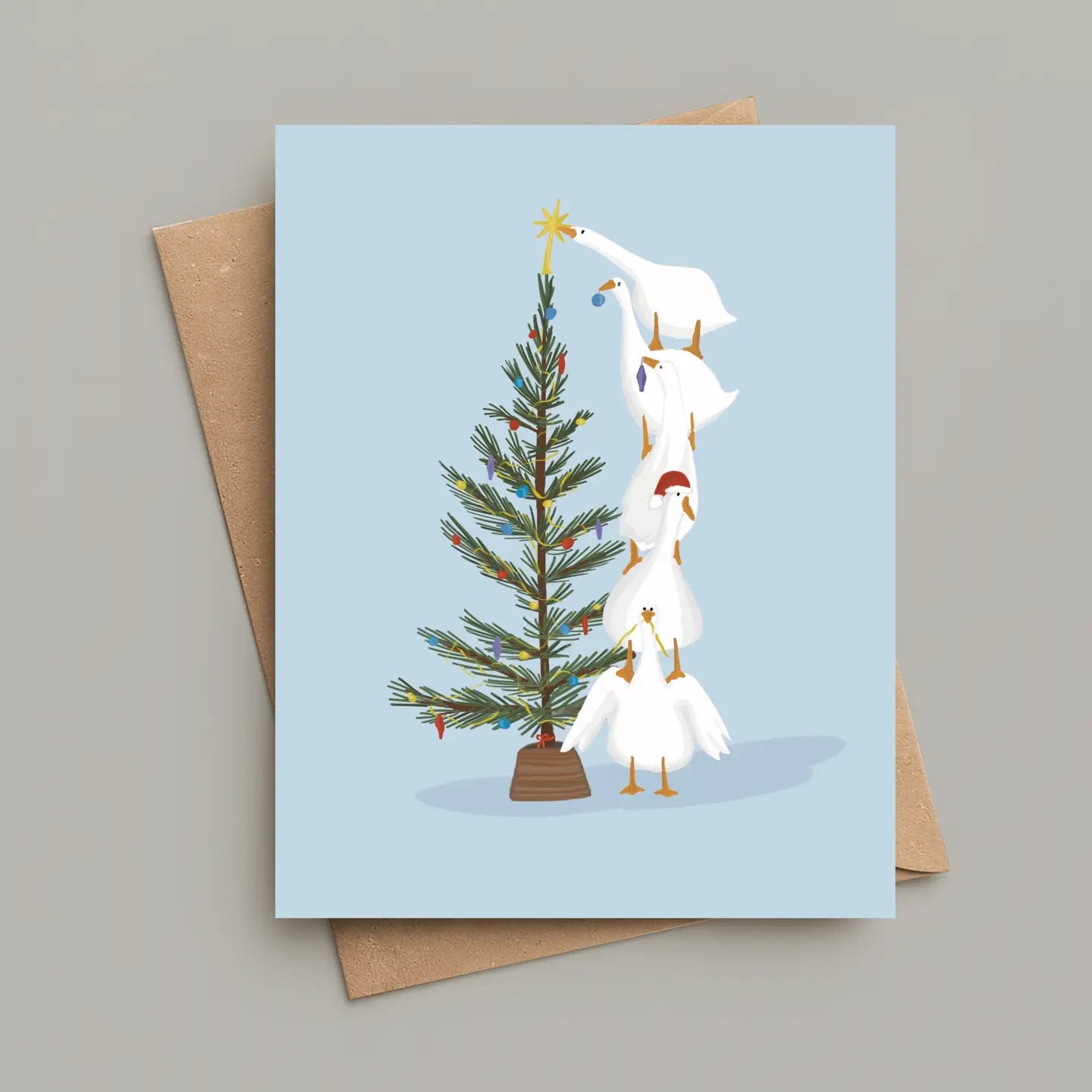 Bygone Art Project Greeting Card - Holiday Geese