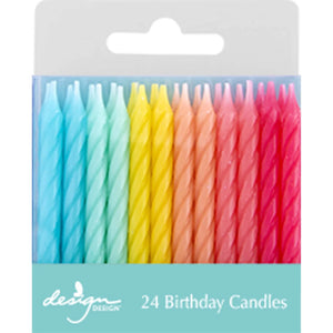 Birthday Candles - Soft Rainbow Twist