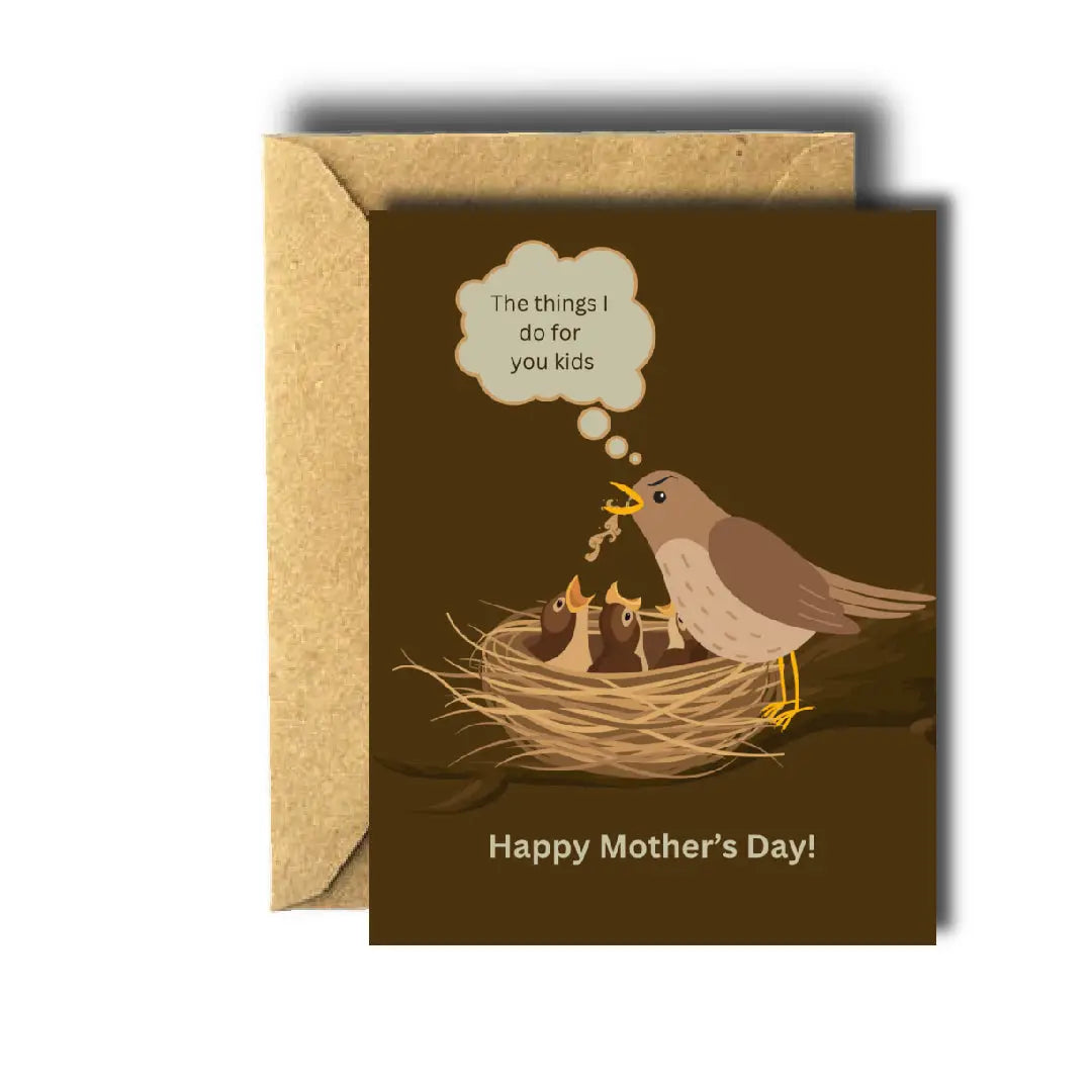 Bee Unique Greeting Card - Bird Mother