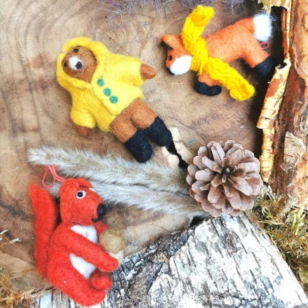 Handmade Felt Ornament - Rusty Fox Biodegradable