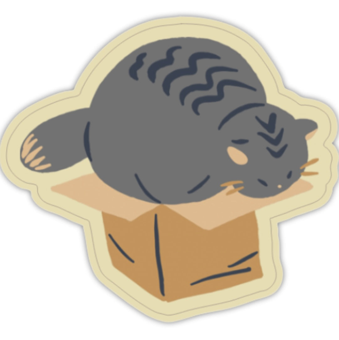Sticker - Cat in Box