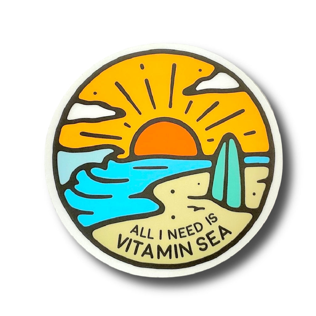 Sticker - Vitamin Sea Surf Circle